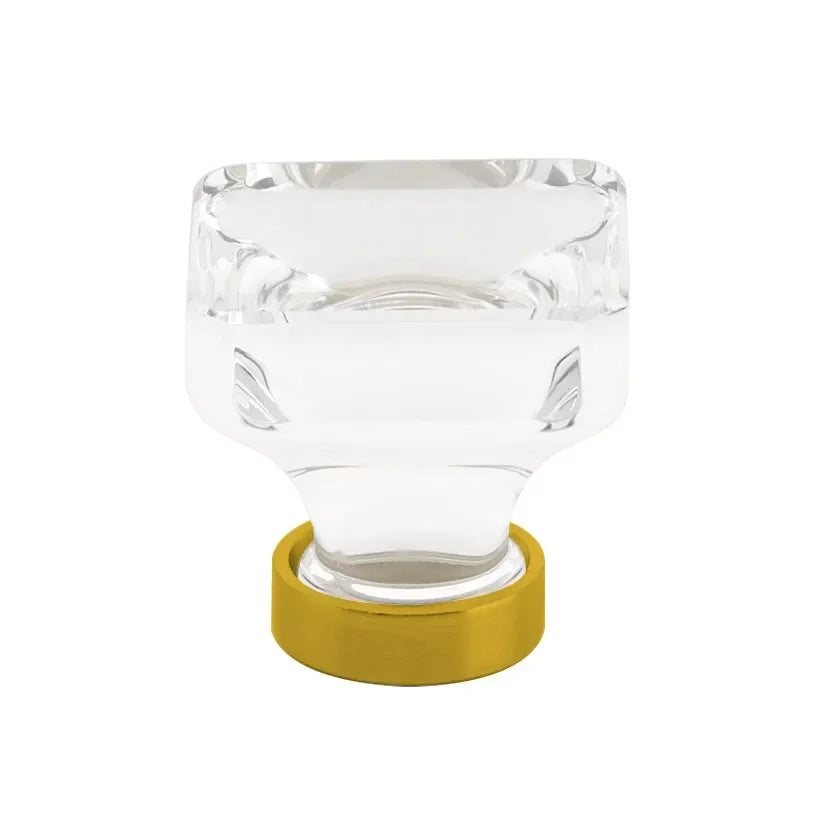 The Emtek Lido Crystal Glass Knob 1-3/8" Wide (1-3/8" Projection) in French Antique finish
