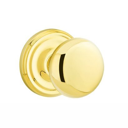 Emtek Providence Knob with Regular Rosette in Lifetime Polished Brass finish