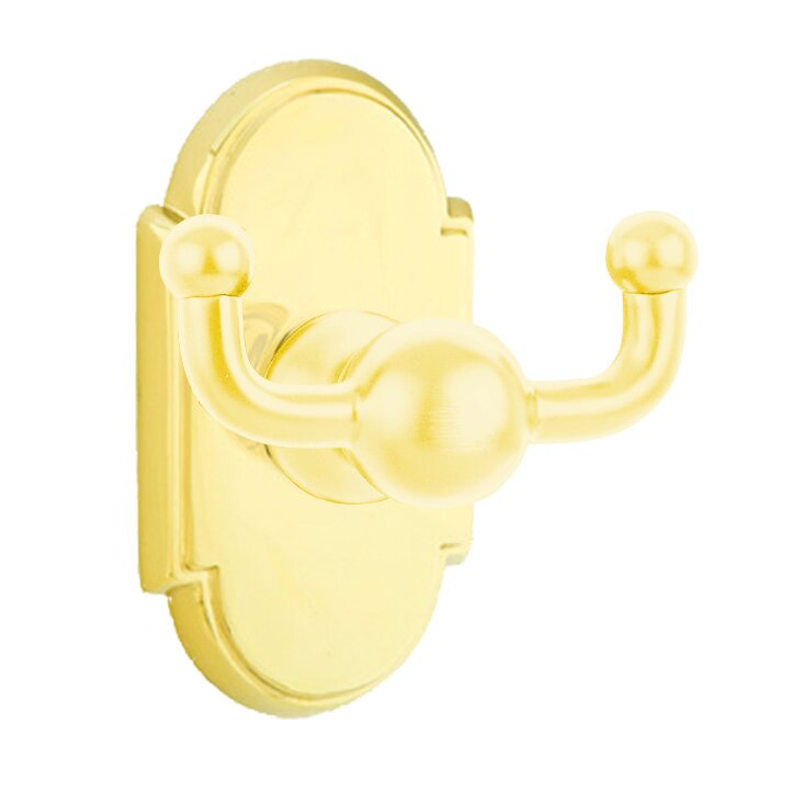 Emtek Traditional Brass Double Robe Hook With