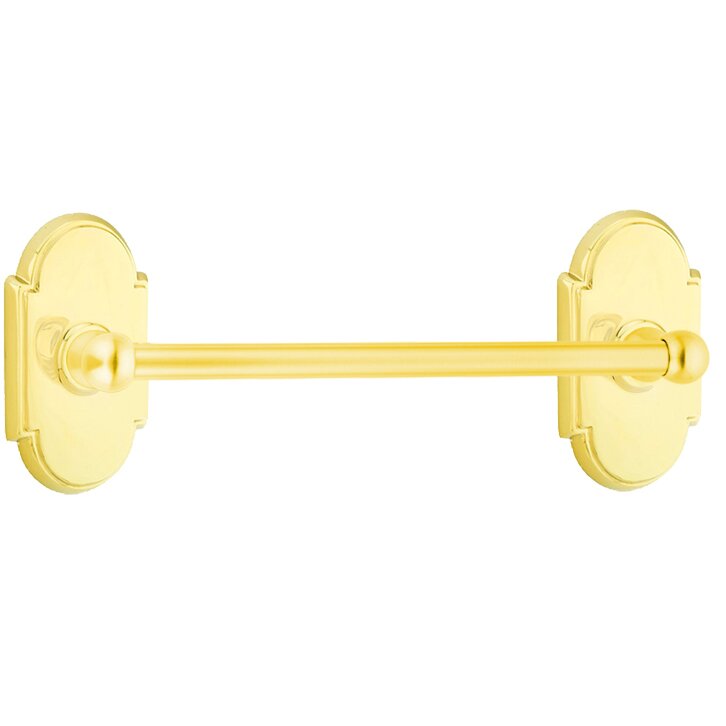 The Emtek Traditional Brass Towel Bar with