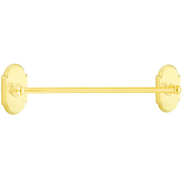 The Emtek Traditional Brass Towel Bar with