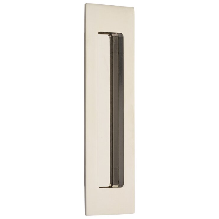 Emtek 7" Modern Rectangular Flush Pull in Lifetime Polished Nickel finish