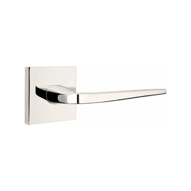 Emtek Athena Lever With Square Rosette in Lifetime Polished Nickel finish