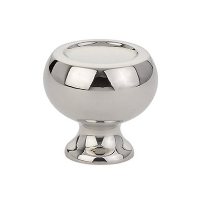 The Emtek Atomic Cabinet Knob, 1" in Lifetime Polished Nickel finish