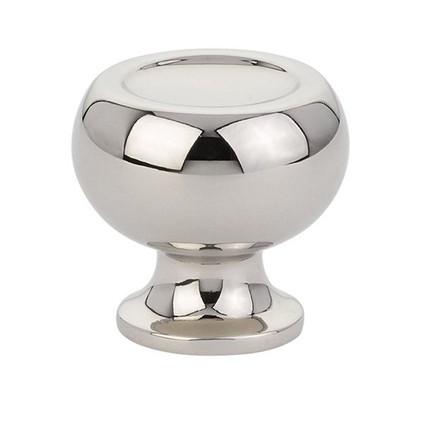 The Emtek Atomic Cabinet Knob, 1 5/8" in Lifetime Polished Nickel finish