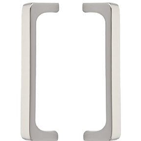 The Emtek Back to Back 8" Baden Door Pull in Lifetime Polished Nickel finish