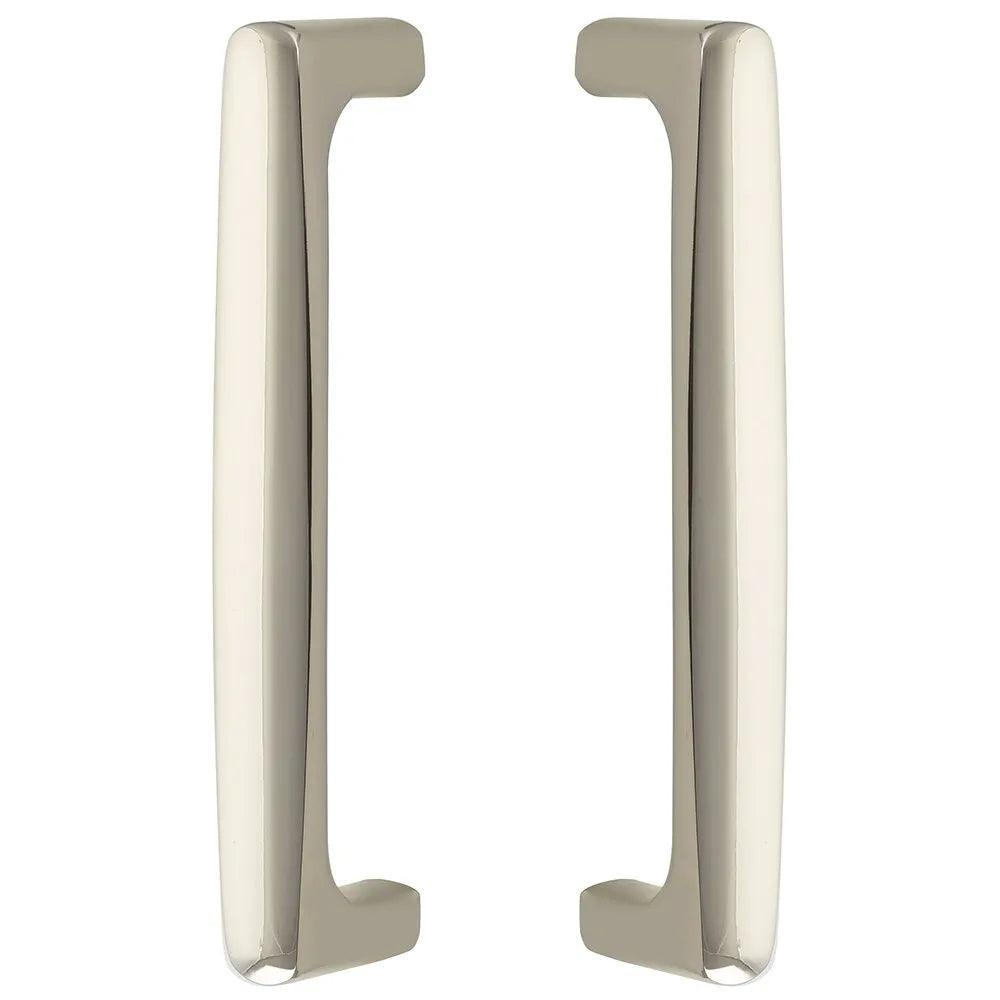 The Emtek Back to Back Urban Modern Door Pull, 8" Center to Center in Lifetime Polished Nickel finish