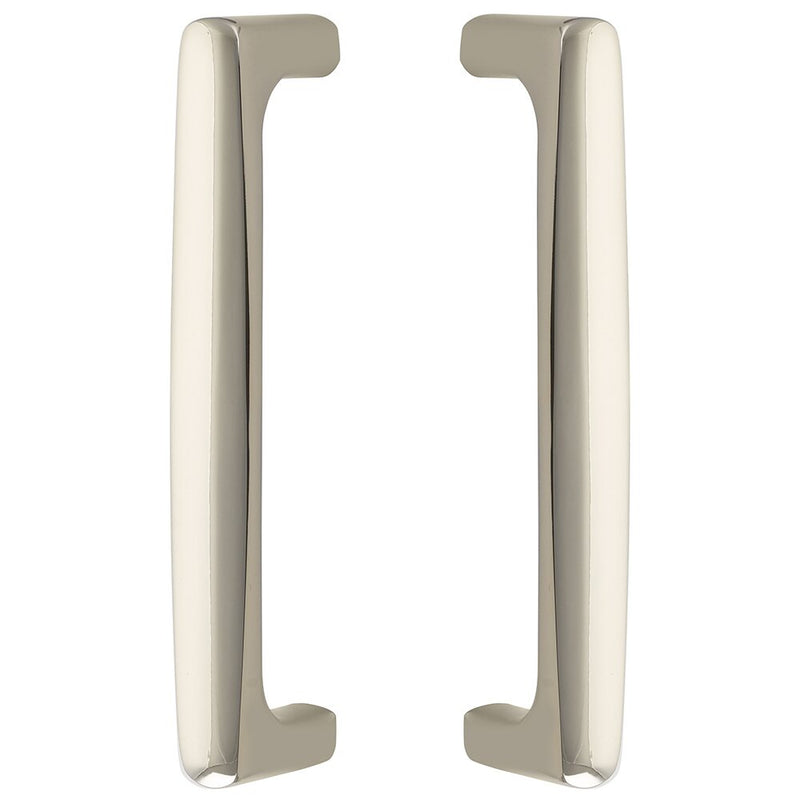 The Emtek Back to Back Urban Modern Door Pull, 8" Center to Center in Lifetime Polished Nickel finish