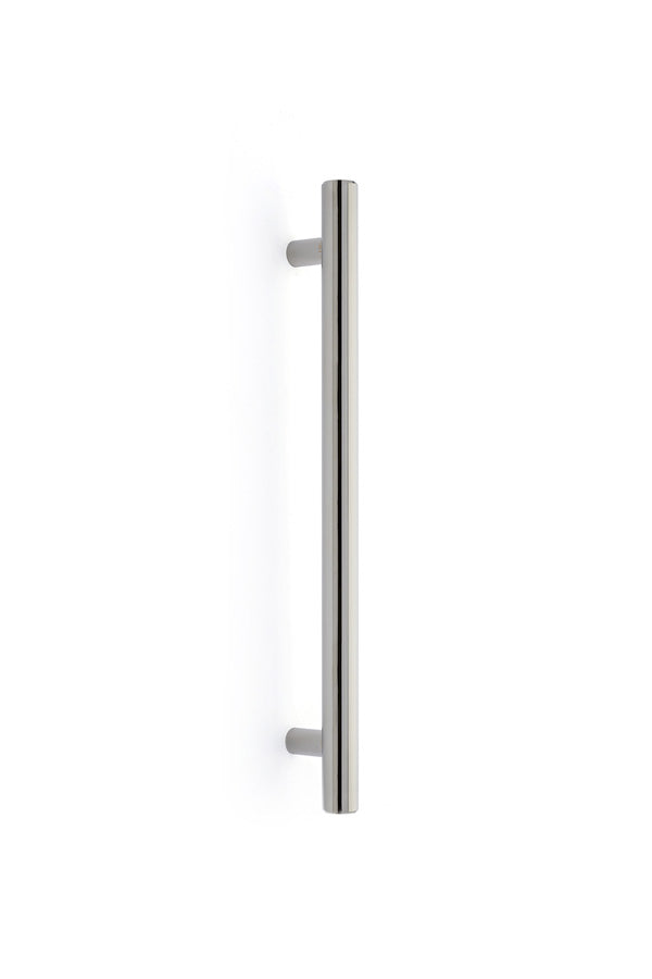 The Emtek Bar Appliance Pull, 12" Center to Center in Lifetime Polished Nickel finish