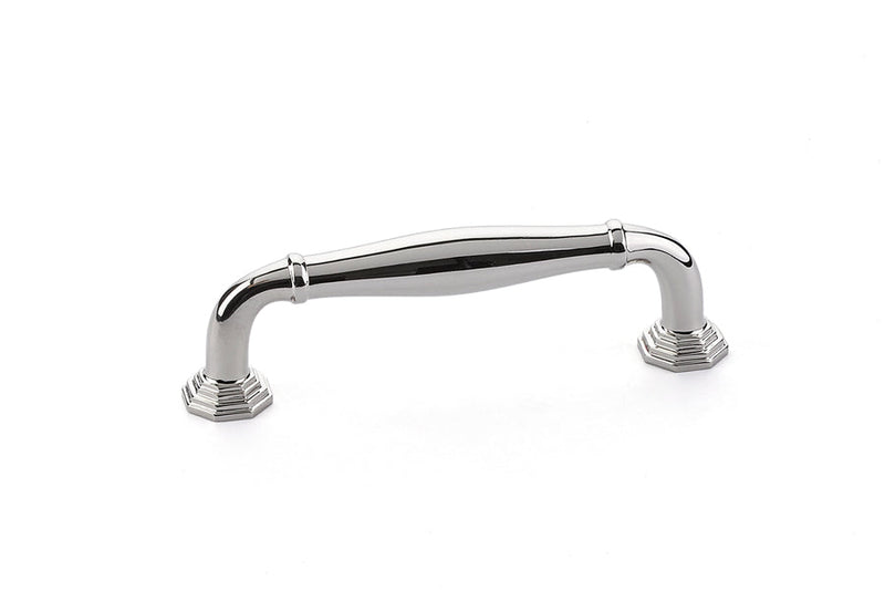 The Emtek Blythe Cabinet Pull, 3 1/2" Center to Center in Lifetime Polished Nickel finish