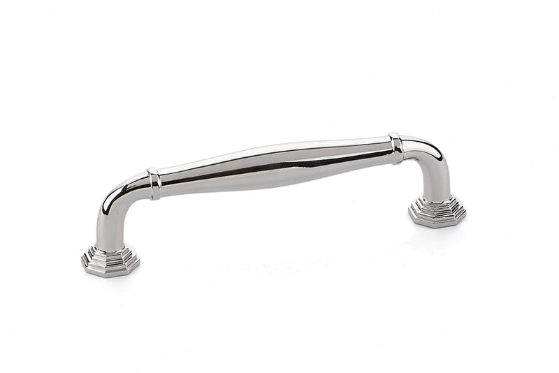 The Emtek Blythe Cabinet Pull, 4" Center to Center in Lifetime Polished Nickel finish