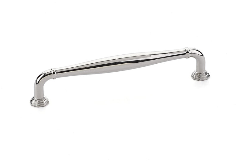 The Emtek Blythe Cabinet Pull, 6" Center to Center in Lifetime Polished Nickel finish