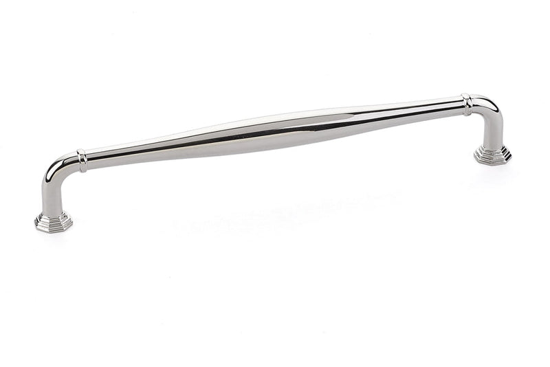 The Emtek Blythe Cabinet Pull, 8" Center to Center in Lifetime Polished Nickel finish