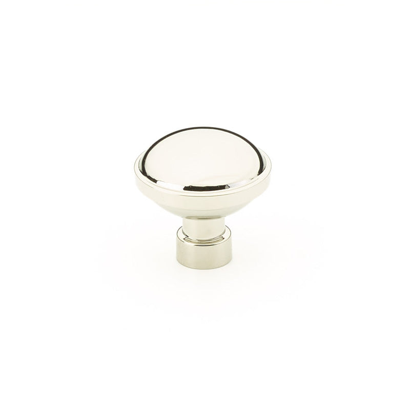 The Emtek Brandt Cabinet Knob, 1 1/4" in Lifetime Polished Nickel finish