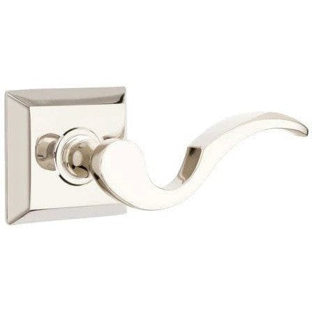 Emtek Cortina Lever With Quincy Rosette in Lifetime Polished Nickel finish