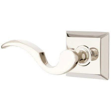 Emtek Cortina Lever With Quincy Rosette in Lifetime Polished Nickel finish