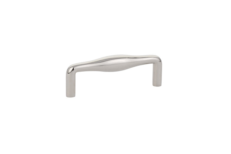 The Emtek Dane Cabinet Pull, 3 1/2" Center to Center in Lifetime Polished Nickel finish