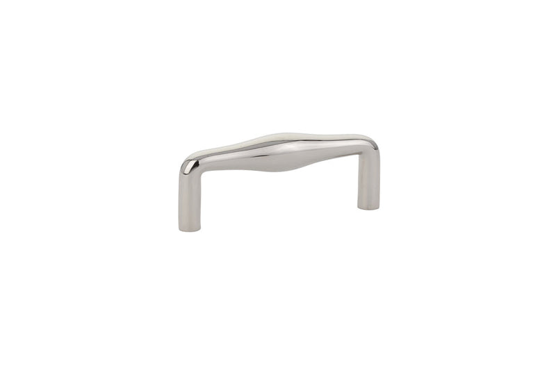 The Emtek Dane Cabinet Pull, 3" Center to Center in Lifetime Polished Nickel finish