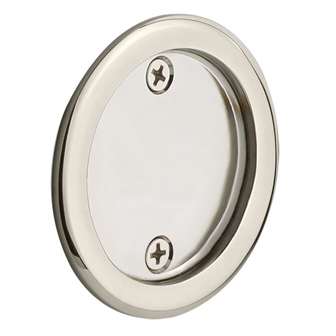 Emtek Dummy Round Pocket Door Tubular Lock-For Double Door Application in Lifetime Polished Nickel finish