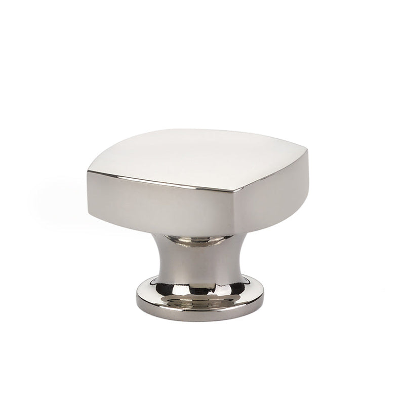 The Emtek Freestone Cabinet Knob, 1 1/2" in Lifetime Polished Nickel finish