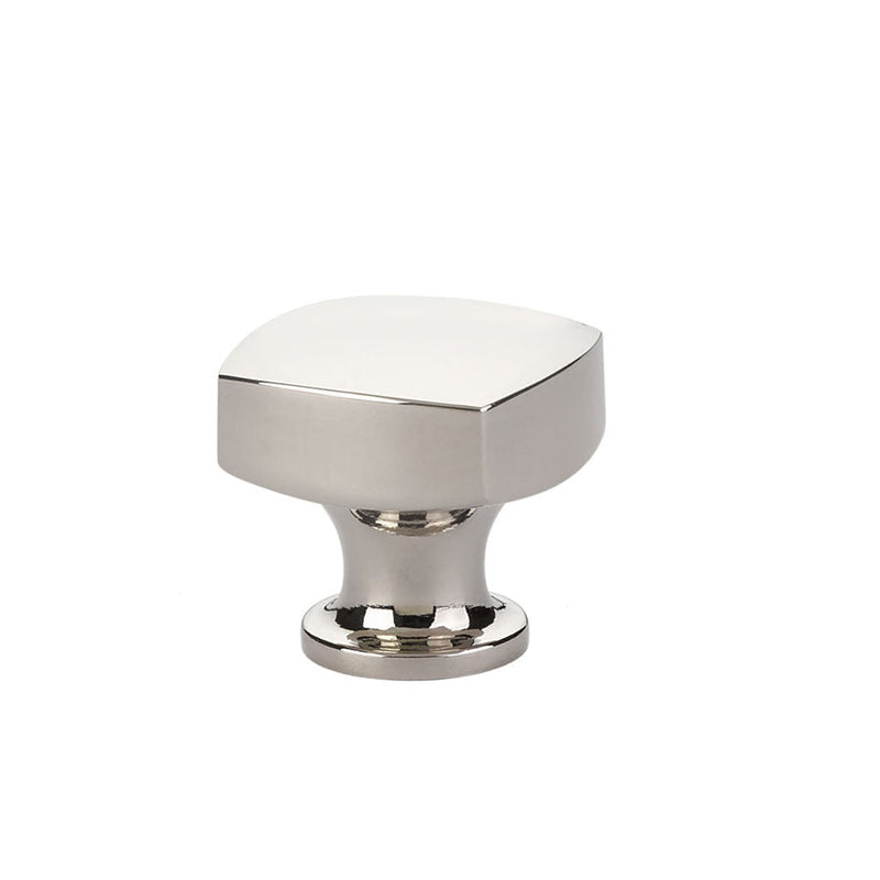 The Emtek Freestone Cabinet Knob, 1 1/4" in Lifetime Polished Nickel finish