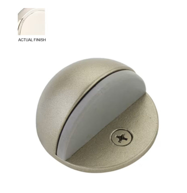 The Emtek Half Dome Door Stop in Lifetime Polished Nickel finish