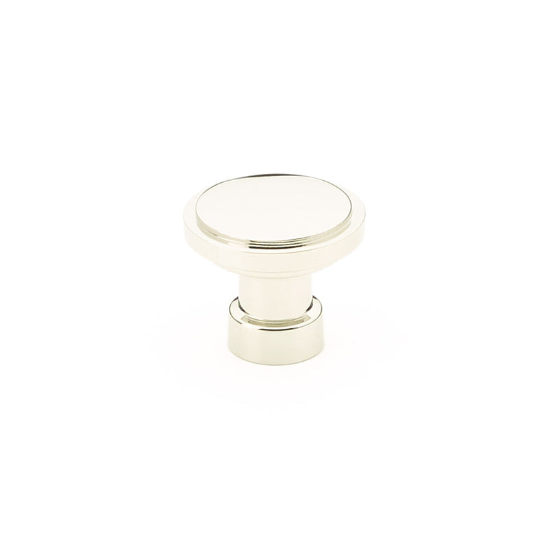 The Emtek Haydon Cabinet Knob, 1 1/4" in Lifetime Polished Nickel finish