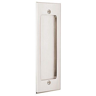 Emtek Modern Rectangular Flush Pull with Surface Screws in Lifetime Polished Nickel finish