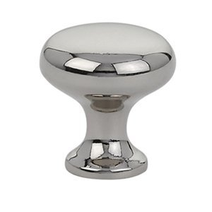 The Emtek Brass Providence Knob 1" Wide (1" Projection) in Lifetime Polished Nickel finish