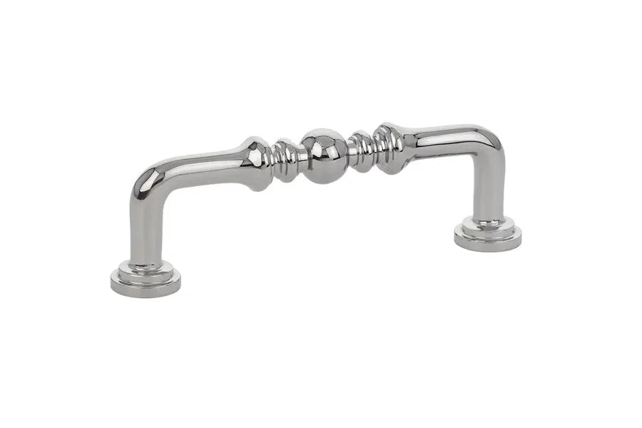 Emtek Spindle Cabinet Pull, 3 1/2" Center to Center in Lifetime Polished Nickel finish