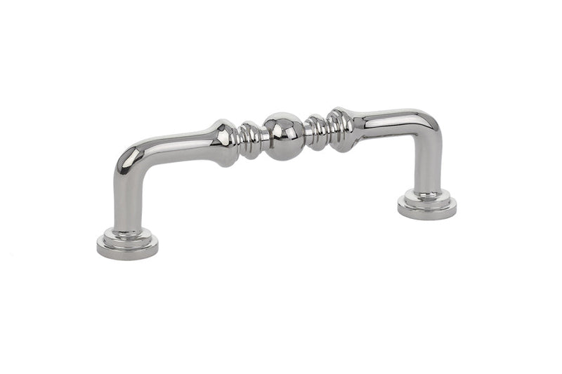 Emtek Spindle Cabinet Pull, 3 1/2" Center to Center in Lifetime Polished Nickel finish