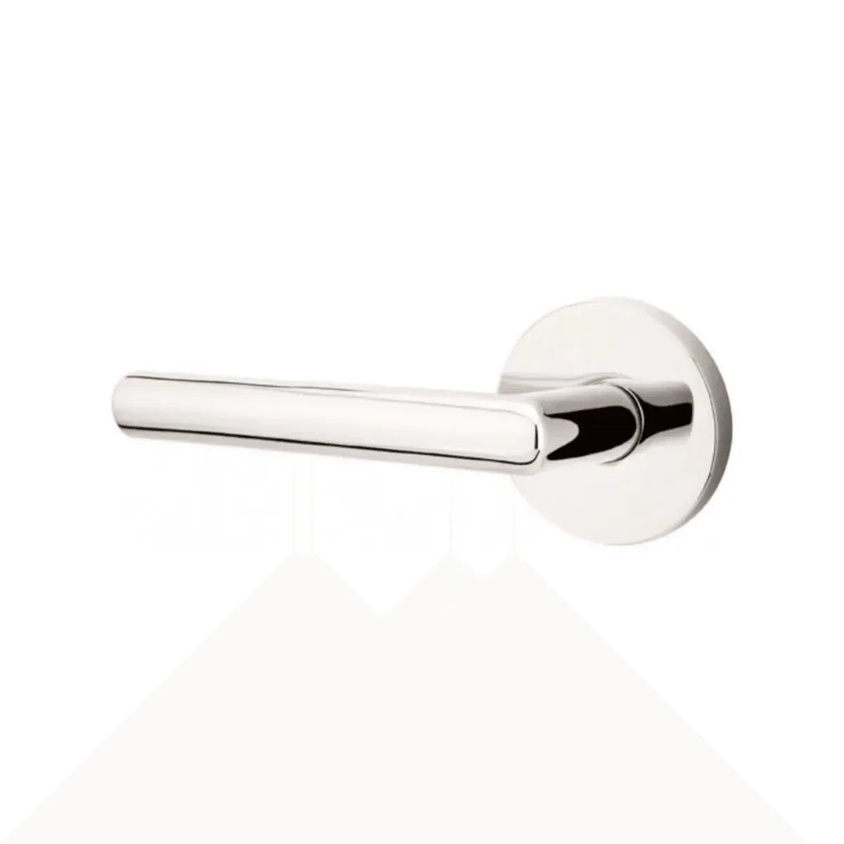 Emtek Stuttgart Lever With Disk Rosette in Lifetime Polished Nickel finish