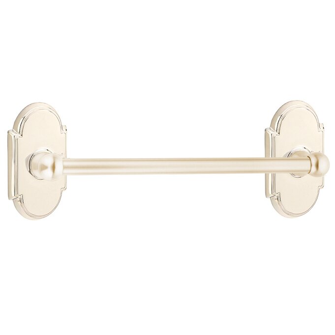 The Emtek Traditional Brass Towel Bar with