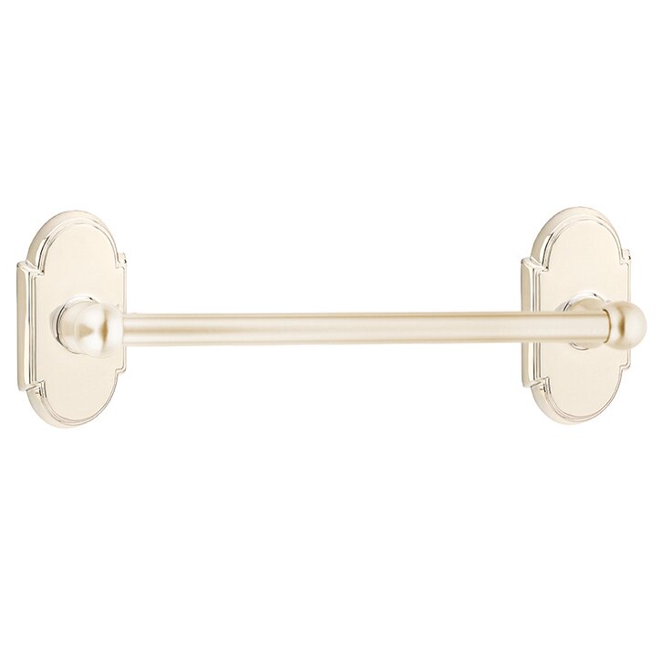 The Emtek Traditional Brass Towel Bar with