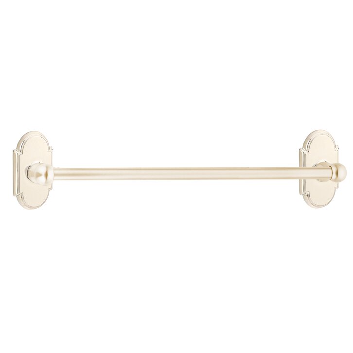 The Emtek Traditional Brass Towel Bar with