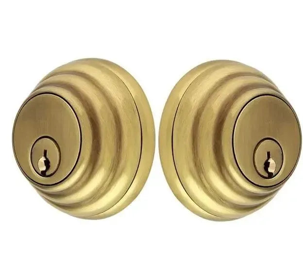 Emtek Low Profile Keyed Deadbolt in French Antique finish