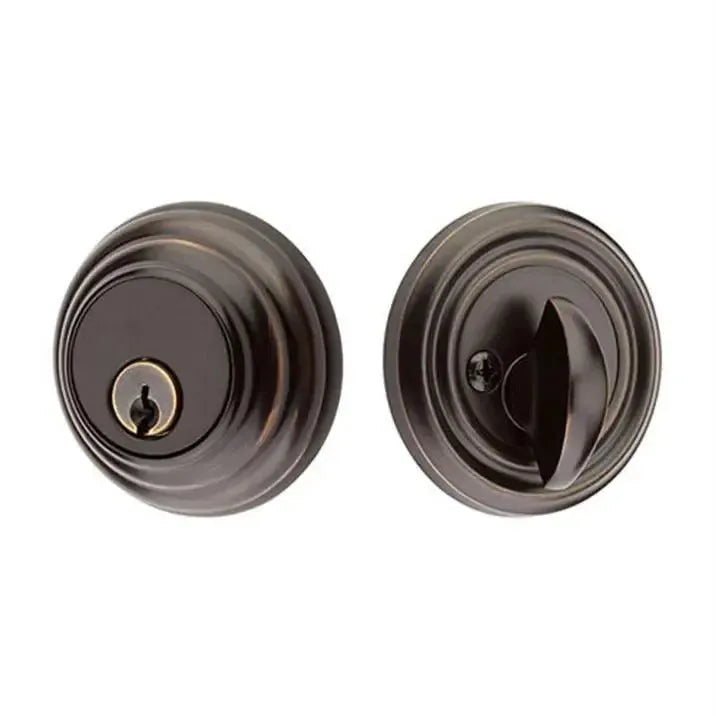Emtek Low Profile Keyed Deadbolt in Oil Rubbed Bronze finish