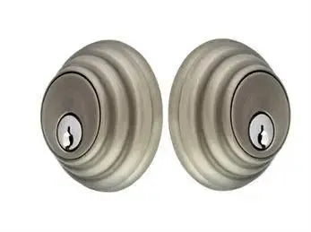 Emtek Low Profile Keyed Deadbolt in Pewter finish