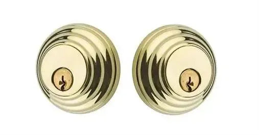 Emtek Low Profile Keyed Deadbolt in Polished Brass finish