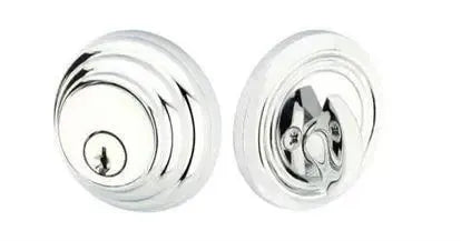 Emtek Low Profile Keyed Deadbolt in Polished Chrome finish