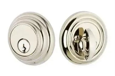 Emtek Low Profile Keyed Deadbolt in Polished Nickel finish