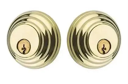 Emtek Low Profile Keyed Deadbolt in Unlacquered Brass finish
