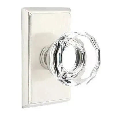 EmtekEmtek Lowell Crystal Knob with Rectangular Rosette in 