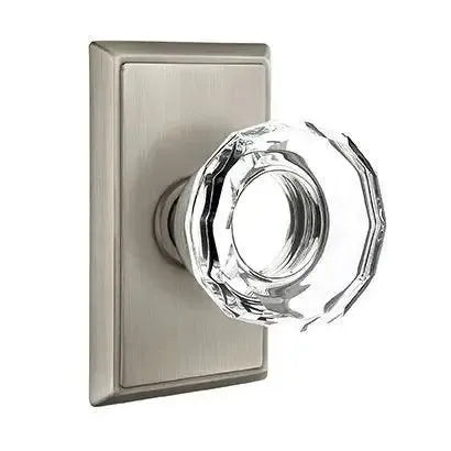 EmtekEmtek Lowell Crystal Knob with Rectangular Rosette in 