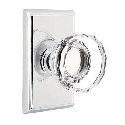 EmtekEmtek Lowell Crystal Knob with Rectangular Rosette in 