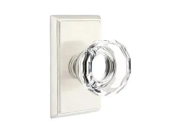 EmtekEmtek Lowell Crystal Knob with Rectangular Rosette in 