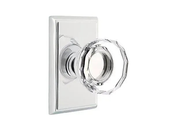 EmtekEmtek Lowell Crystal Knob with Rectangular Rosette in 