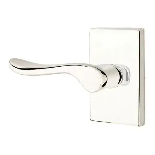 EmtekEmtek Luzern Lever With Modern Rectangular Rosette in 