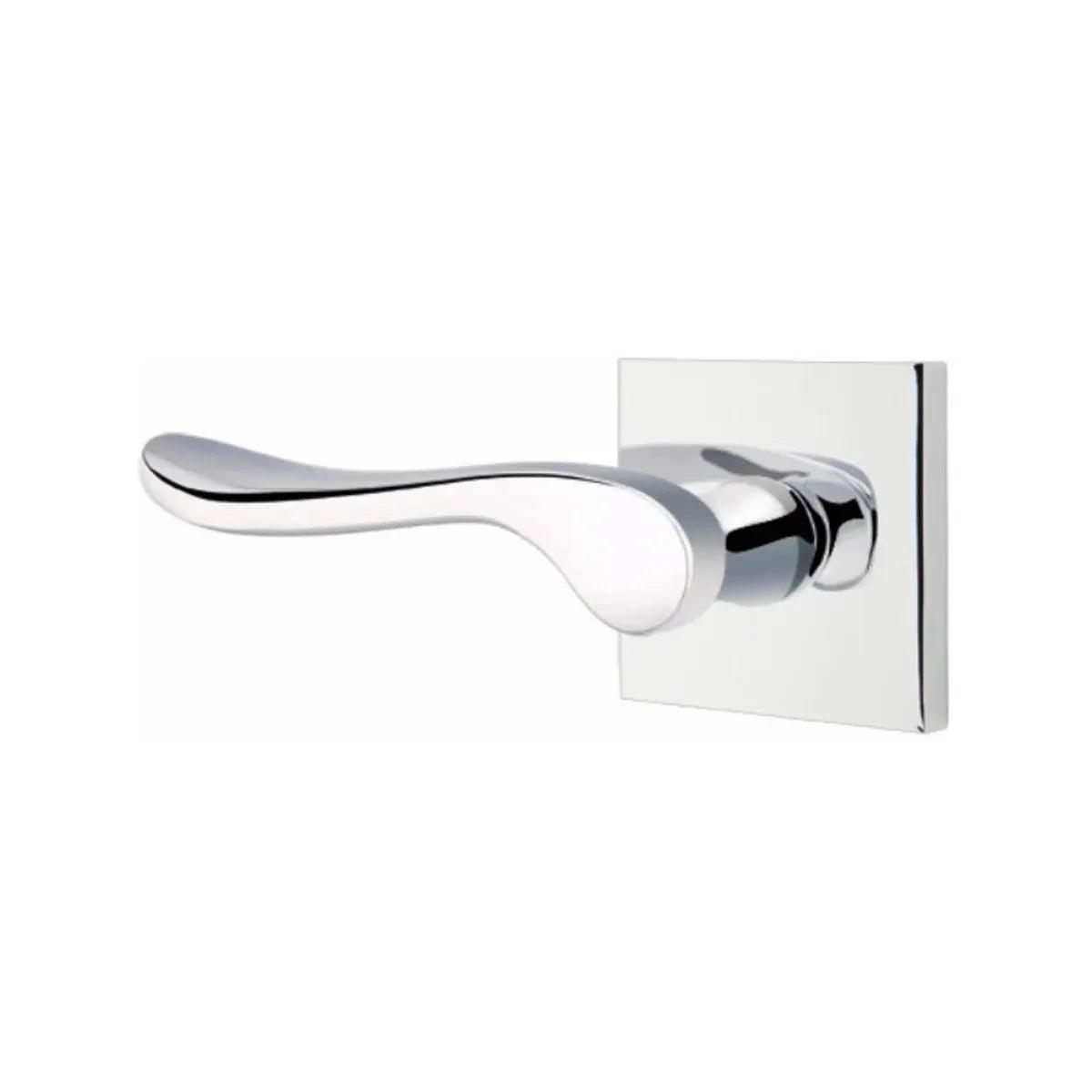 Emtek Luzern Lever With Square Rosette Lifetime Polished Nickel