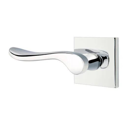 Emtek Luzern Lever With Square Rosette Polished Chrome